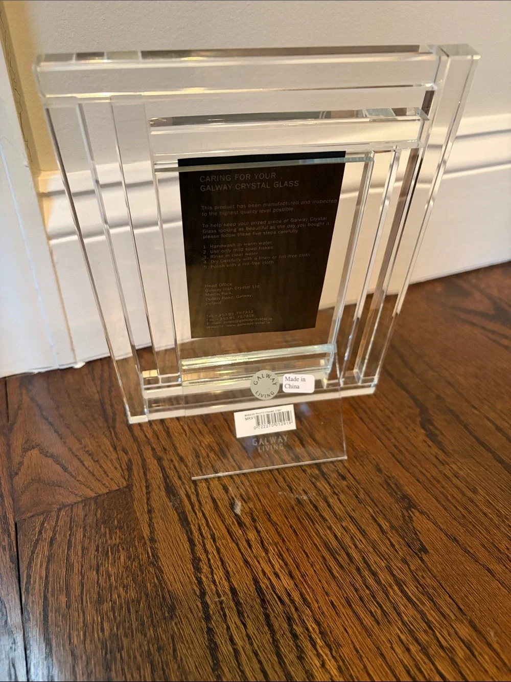 NWT Galway Living Crystal 3x5  Crystal Frame with Original Box